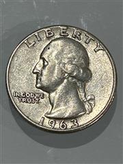 1963 Washington Quarter 90% Silver Constitutional US Coin